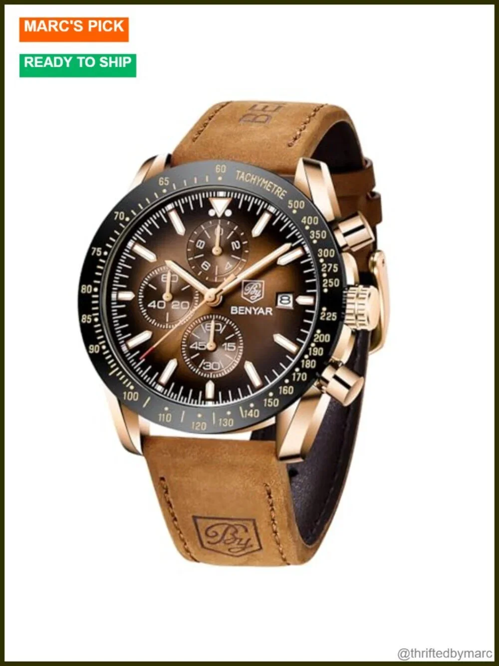 Analog Quartz Chronograph Watch with Silicone Strap Luminous Water Resistant
